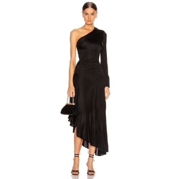 NWT Alexis Addison One-Shoulder Black Gown - Picture 1 of 13